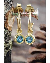 Otis Jaxon London - Topaz Sterling November Birthstone Huggie Hoop Earrings - Lyst