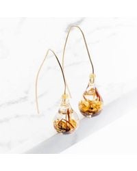 T.H.Baker - Plated Bubble Leaf Dropper Earrings Tmerg Xsg - Lyst