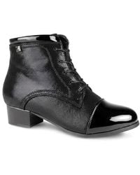 Pavers - Wide Fit Smart Patent Toe Ankle Boots - Lyst