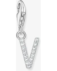 Thomas Sabo - Cubic Zirconia Letter V Charm 1959-051-14 - Lyst