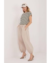 Love Lace - Comfortable Cotton High Waisted Cropped Trousers - Lyst