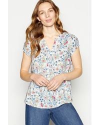 MAINE - Watercolour Floral Print T-shirt - Lyst