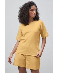 Enorsia - Ribbed Short Sleeve Top & Shorts Pyjama Set - Lyst