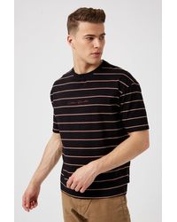 Burton - Black Oversized Horizontal Striped T-shirt - Lyst