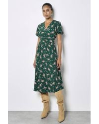 Apricot - Floral Print Midi Dress - Lyst