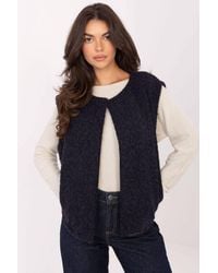 Love Lace - Boucle Slip Pocket Vest Without Fastening Style 217875 - Lyst