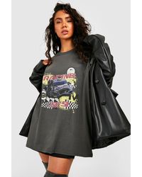 Boohoo - M-sport Racing License Oversized Printed Graphic T-shirt - Lyst