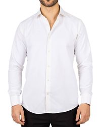 TruClothing - Long Sleeve Regular Fit Double Cuff Twill Oxford Shirt - Lyst