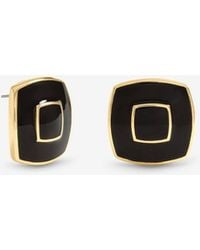 Jon Richard - Plated & Enamel Square Earrings - Lyst
