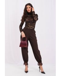 Love Lace - Lace High Waisted Hareem Trousers With Pockets - Lyst