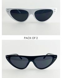 SVNX - 2 Pack Cateye Sunglasses With Plastic Frames - Lyst