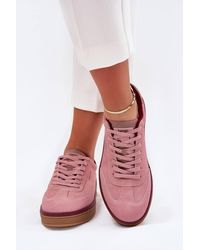 Love Lace - Comfortable Suede Animal Print Sports Trainers - Lyst