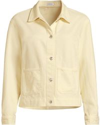 Lands' End - Linen Blend Jeans Jacket - Lyst