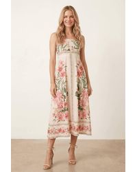 Style Cheat - Strappy Scarf Print Floral Midi Dress - Lyst