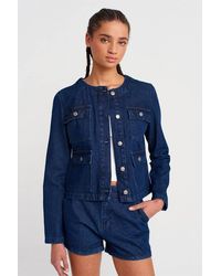Dilvin - Cotton Button Jacket - Lyst