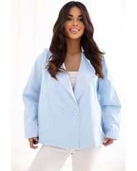 Love Lace - Summer Collared Padded Coat With Pockets & Buttons - Lyst