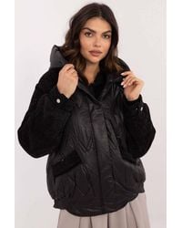 Love Lace - Winter Hooded Quilted Jacket With Pockets & Zip - Lyst