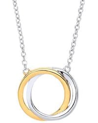 Jewelco London - Gilded Linking Rings Charm Necklace 16 + 2 Inch - Lyst