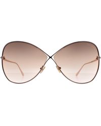 Tom Ford - Butterfly Shiny Rose Gold Brown Gradient Ft0842 Nickie - Lyst