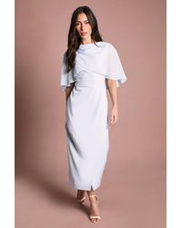 Coast - Chiffon Cape Pencil Dress - Lyst
