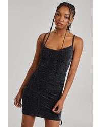 Pink Vanilla - Glitter Cowl Neck Mini Dress - Lyst
