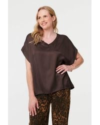 Izabel London - Relaxed Batwing Short Sleeve Relaxed Top - Lyst