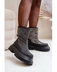Love Lace - Frost & Wind Resistant Platform Snow Boots With Drawstring - Lyst