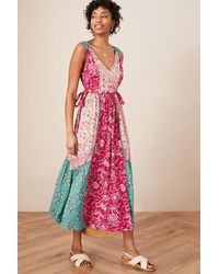 Monsoon - Tile Print V-neck Maxi Dress - Lyst