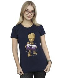 Marvel - Guardians Of The Galaxy Groot Cosmic Tape Cotton T-Shirt - Lyst
