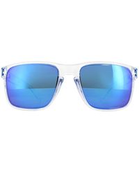 Oakley - Square Polished Clear Prizm Sapphire Polarized Sunglasses - Lyst