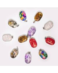 KDMD - 12 Assorted Gemstone & Shell Steel Cased Pendant Set For Jewelry - Lyst