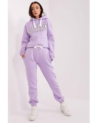 Love Lace - Cotton Casual Hoodie & Jogger Set Style 206670 - Lyst
