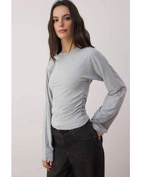 WOVCOR - Spanish Sleeve Knit Blouse W/ Gathered Waist Detail - Lyst