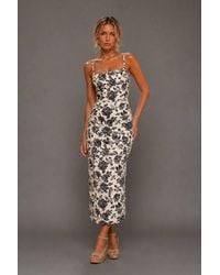 Vesper - Square Neck Cami Strap Midaxi Dress - Lyst