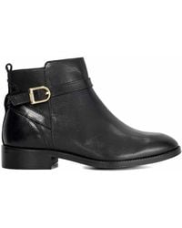 Dune - Wide Fit 'Pemma' Leather Ankle Boots - Lyst