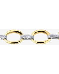 T.H.Baker - 18Ct Two Tone 1.50Ct Diamond Oval Link Bracelet Br845Yw/150 - Lyst