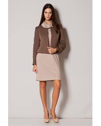 Love Lace - Short Quilted Minimalist Jacket With Round Neck - Lyst