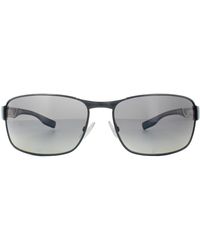 BOSS - Rectangle Dark Ruthenium Grey Gradient Polarized Sunglasses - Lyst