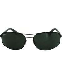 Ray-Ban - Rectangle Matt Black Grey Green Sunglasses - Lyst