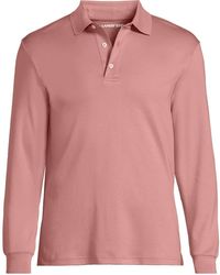 Lands' End - Long Sleeve Supima Polo Shirt, Traditional Fit - Lyst