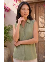 Roman - Petite Button Up Front Blouse - Lyst