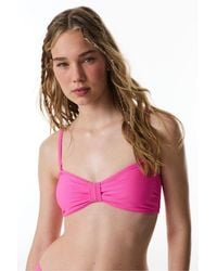 Penti - Glossy Nena Strapless Knot-Textured Bikini Top - Lyst