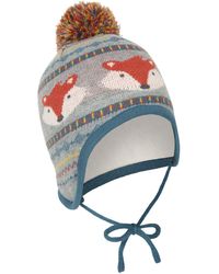 Mountain Warehouse - Fox Print Comfortable Soft Knitted Warm Fleece Lined Trapper Hat - Lyst