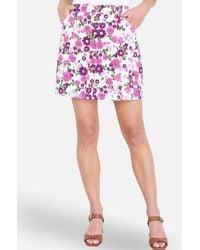 Yumi' - Cotton Stretch Mini Skirt With Button Details - Lyst