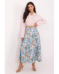 Love Lace - Everyday Flared Midi Skirt With Belt - Lyst
