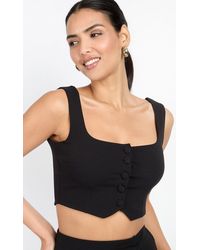 Little Mistress - Button Front Bralette Top - Lyst
