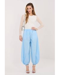 Love Lace - Cotton High Waisted Comfortable Cropped Trousers - Lyst