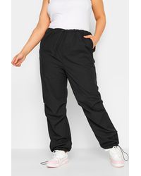 Yours - Cuffed Parachute Trousers - Lyst