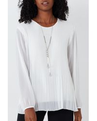 Blue Vanilla - Long Sleeve Pleated Top - Lyst