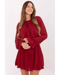 Love Lace - Flared Cocktail Dress With Rose Jabot Ruffles Style 219077 - Lyst
